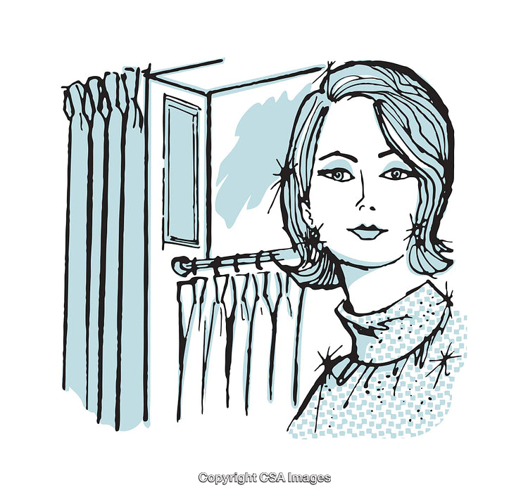 Stylish Female Portrait in Artistic Line Drawing with Elegant Features