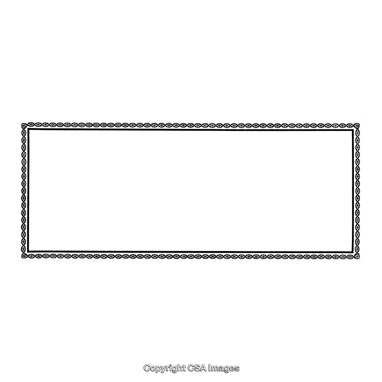Simple Geometric Decorative Border in Black and White Style