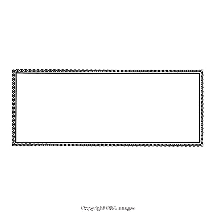 Simple Geometric Decorative Border in Black and White Style