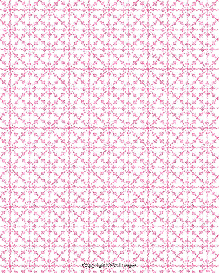 Pink Geometric Pattern on White Background for Decorative Applications