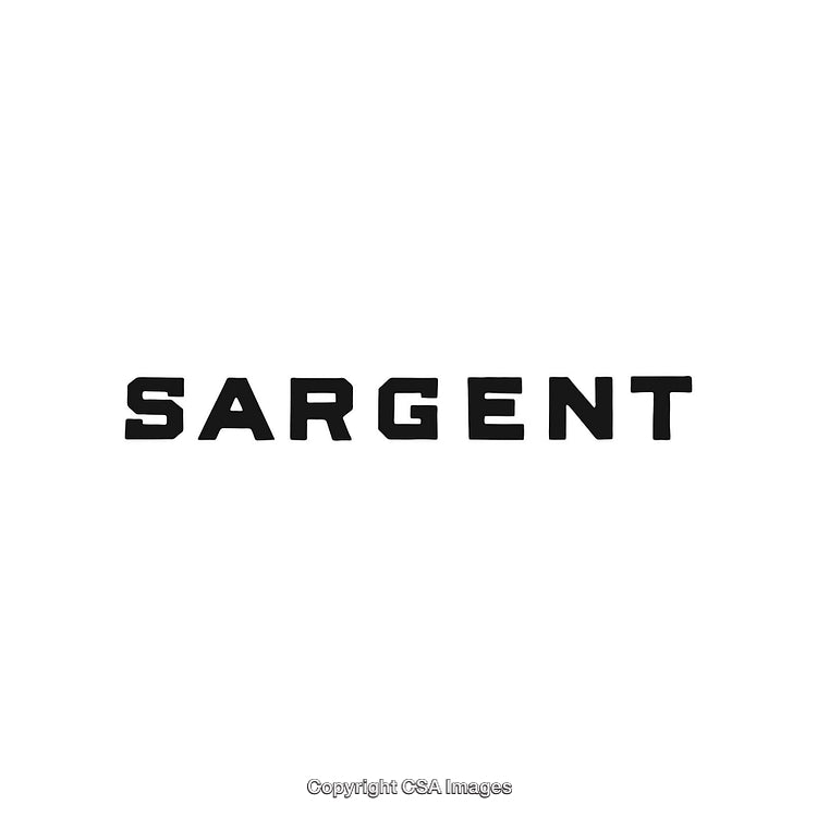 Bold Sargent Logo in Solid Black Typeface on White Background