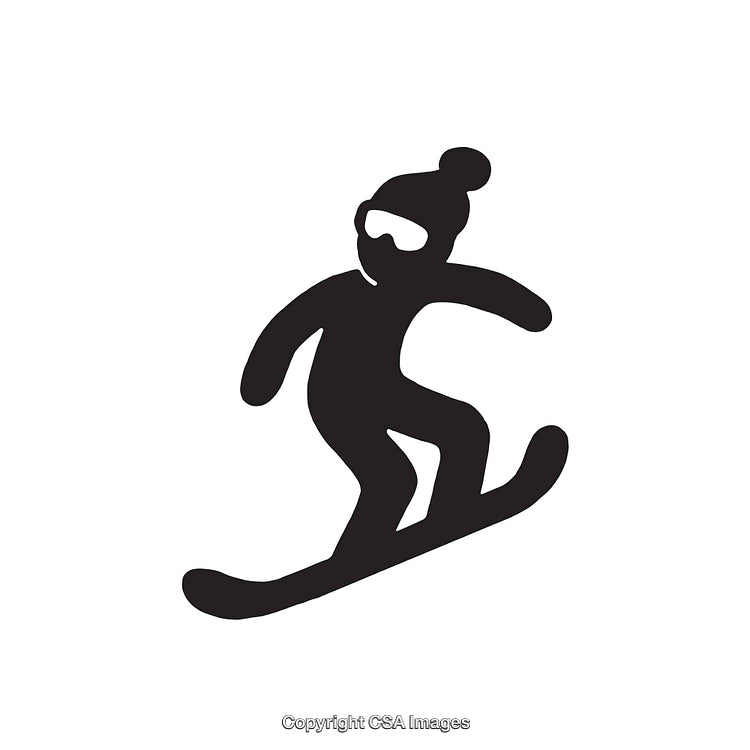 Snowboarder Silhouette Symbolizing Winter Sports and Adventure Enthusiasm
