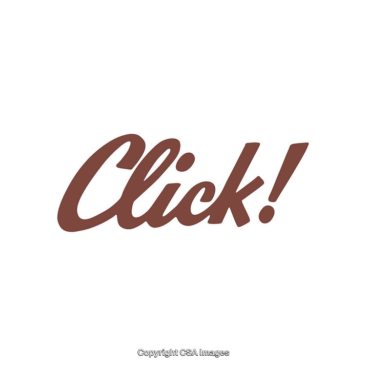 Stylish Typography Featuring the Word 'Click' in a Crisp Brown Font
