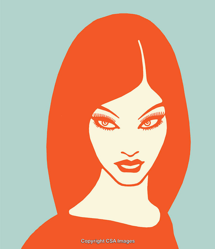 Colorful Illustration of a Woman in Bold Graphic Style