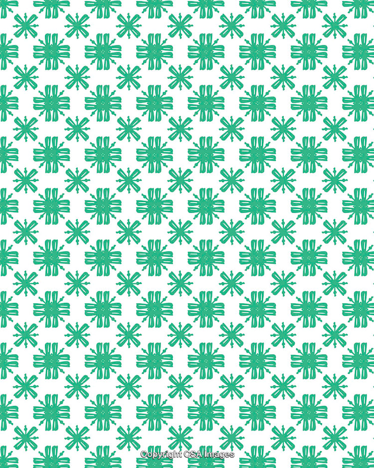 Abstract Green Geometric Pattern Background on White Surface