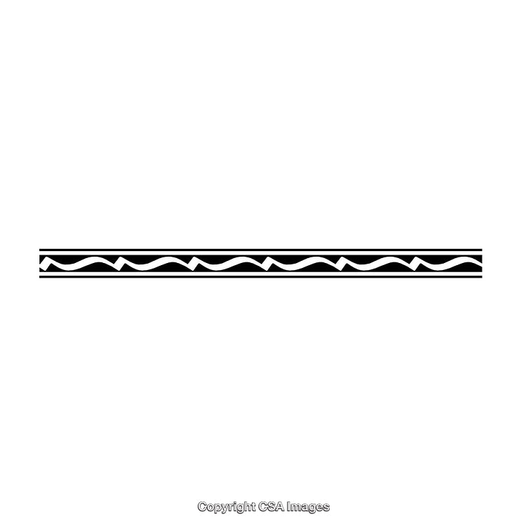 Black and White Abstract Pattern Border for Decorative Designs