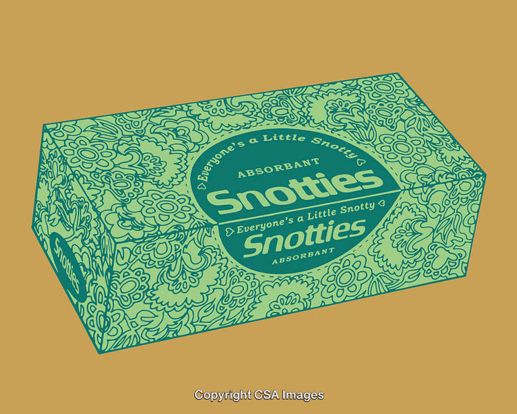 Colorful Line Art Packaging Design for Absorbent Tissue Box