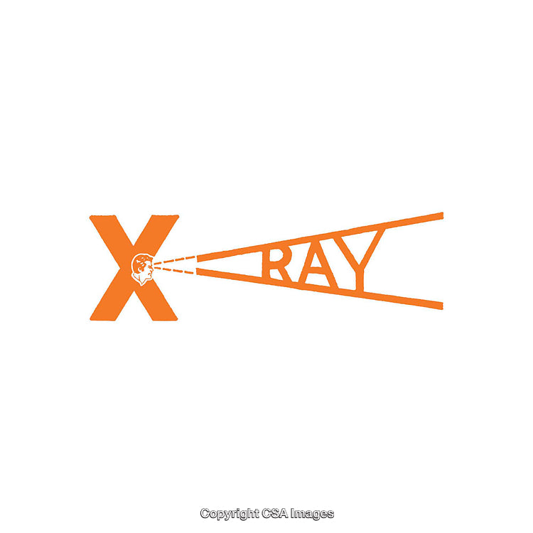 Creative Illustration Representing an X-Ray Concept in Vibrant Orange