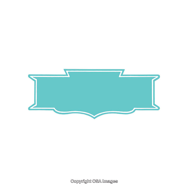 Decorative Blue Label Design with Elegant Border and Blank Space for Custom Text