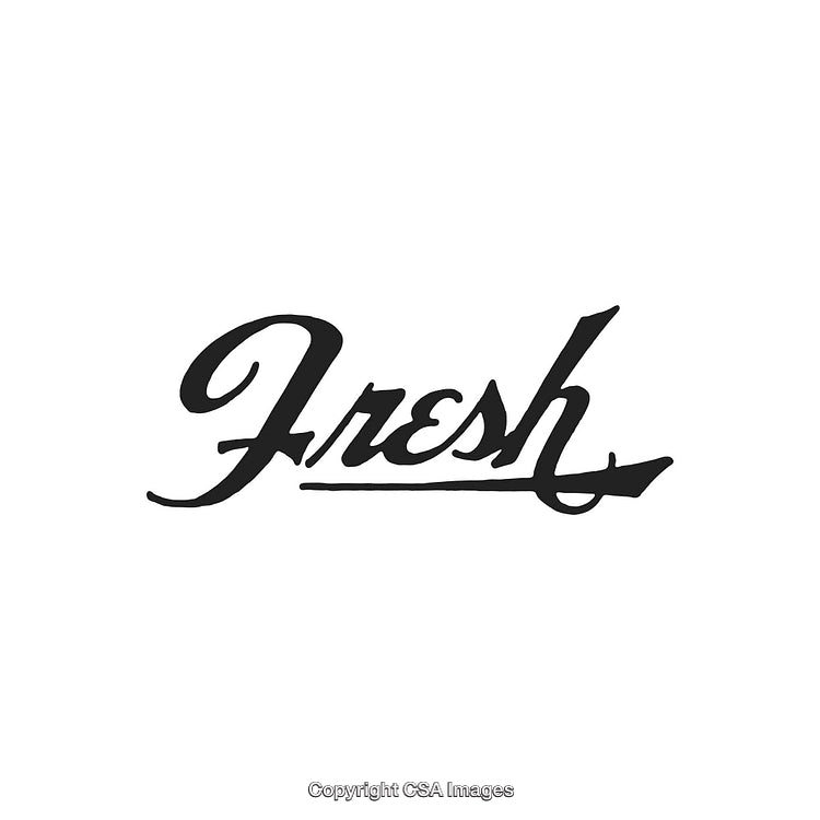 Stylish Modern Typography Design with the Word Fresh in Calligraphic Font