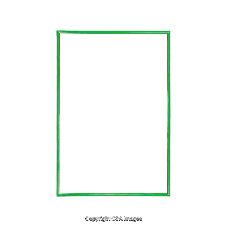 Green Decorative Frame Border on White Background for Design and Creativity