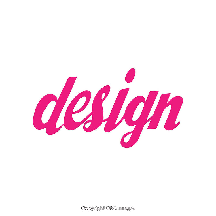 Bright Pink Typography Design Artwork on Simple White Background