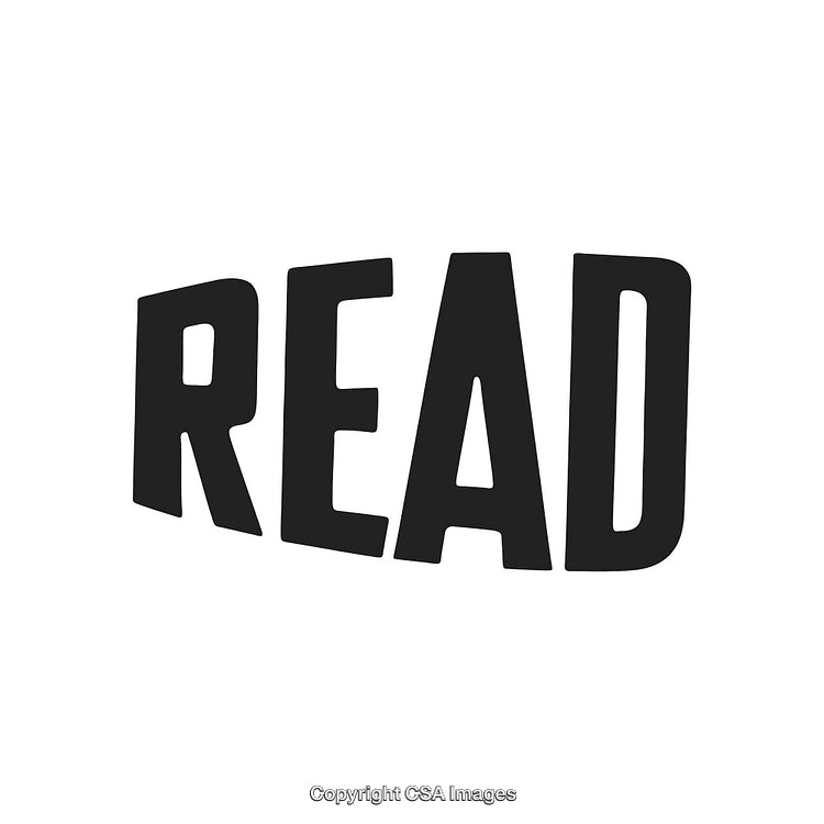 Bold Typographic Design Featuring the Word Read in a Black Font