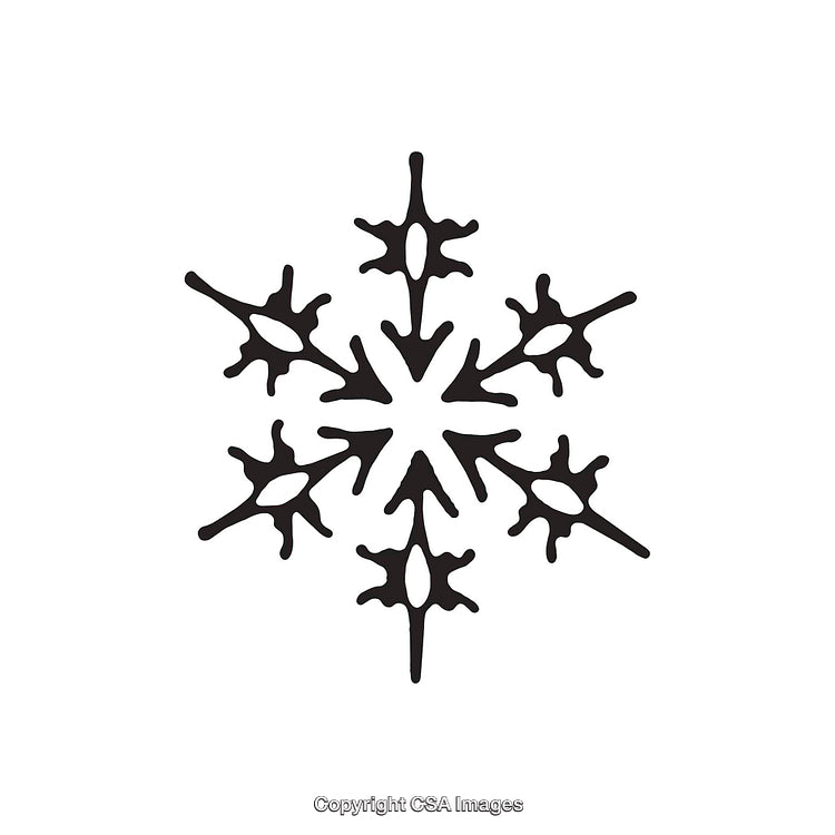 Intricate Black and White Snowflake Shape Design for Decorative Use