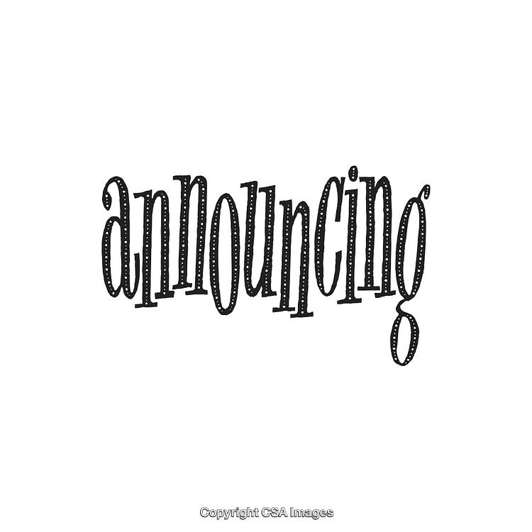 Stylized Text Illustration for Highlighting Announcement Messages in Creative Designs