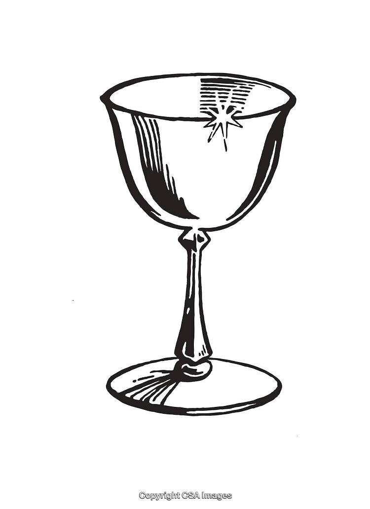 Line Art Illustration of a Vintage Goblet or Chalice Design