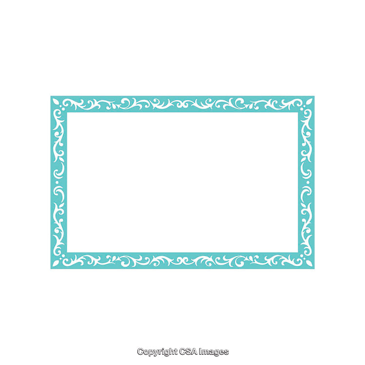 Elegant Blue Border with Intricate Floral Ornamental Design