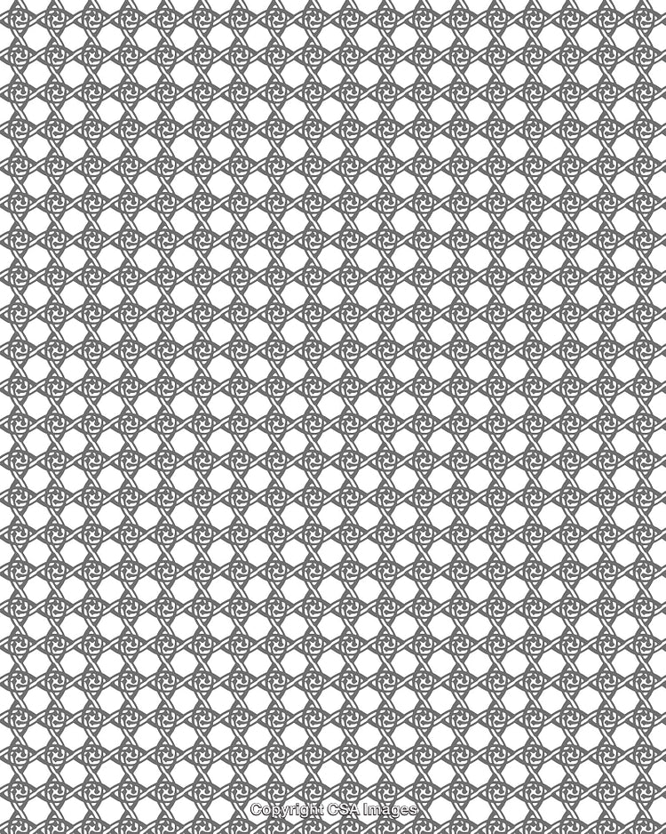 Monochromatic Pattern of Geometric Shapes in a Repeating Arrangement