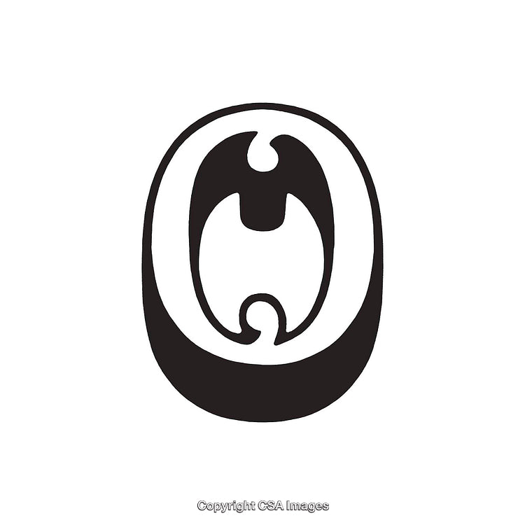 Elegant Black And White Letter O Artistic Design