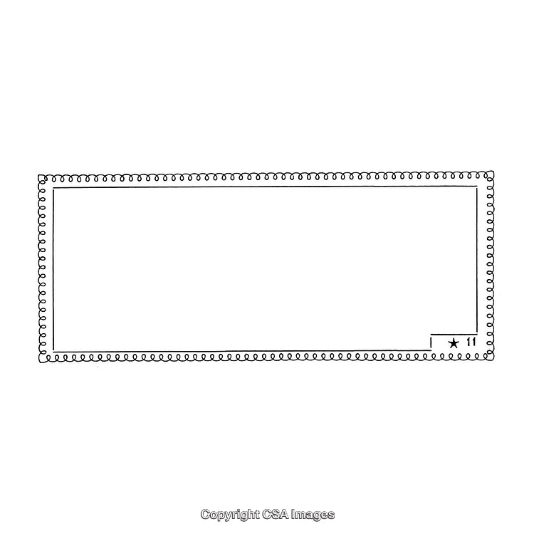 Minimalistic Black and White Border Design Artwork with Patterns