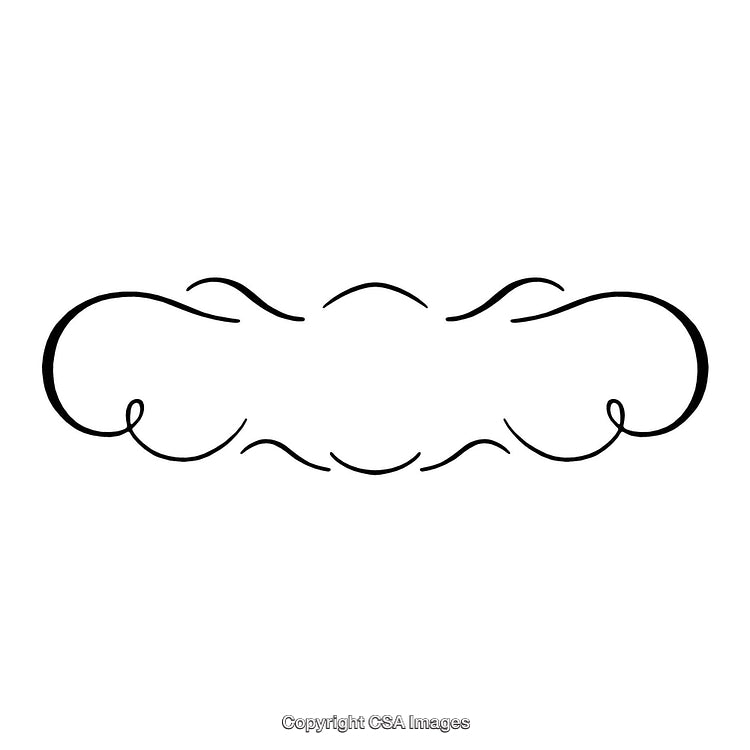 Elegant Ornamental Black and White Border Design with Curved Lines