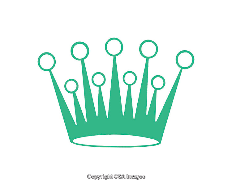 Green Crown Icon with a Minimalistic and Modern Design
