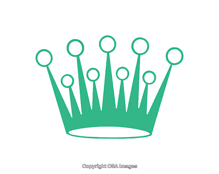 Green Crown Icon with a Minimalistic and Modern Design