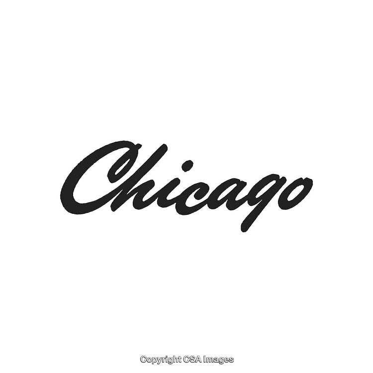 Stylish Handwritten Chicago Script on a Clean White Background