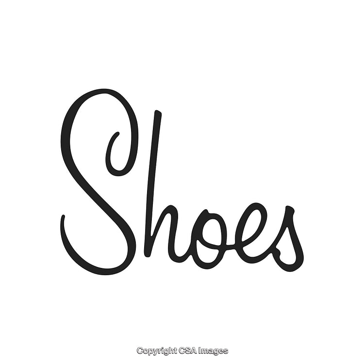 Elegant Handwritten Script Featuring the Word 'Shoes' as Artistic Typography