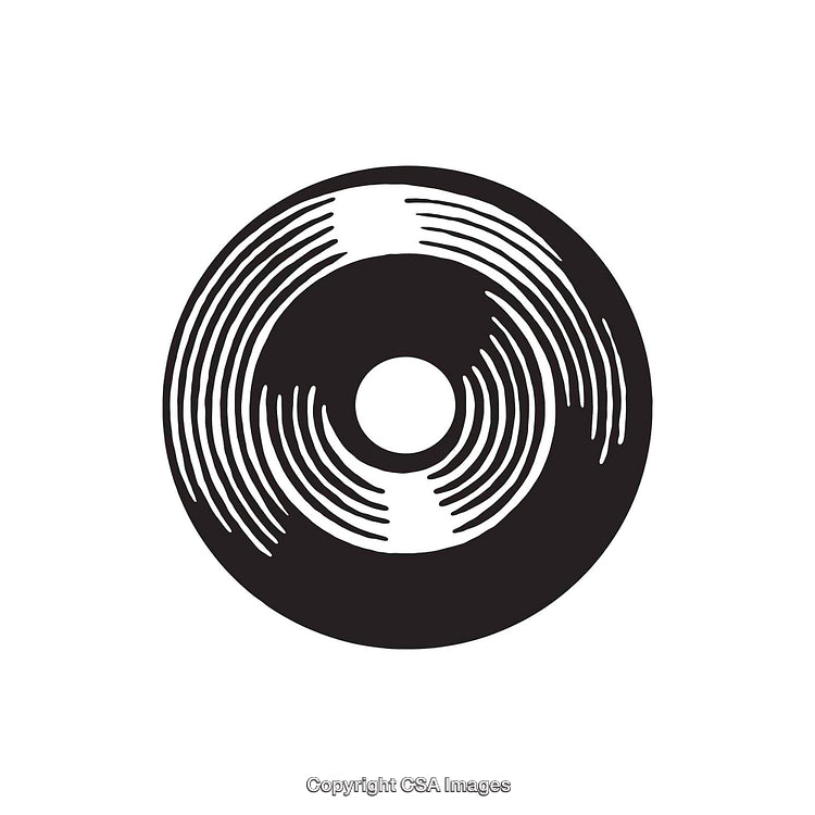 Minimalistic Black and White Depiction of the Letter O in Circular Design