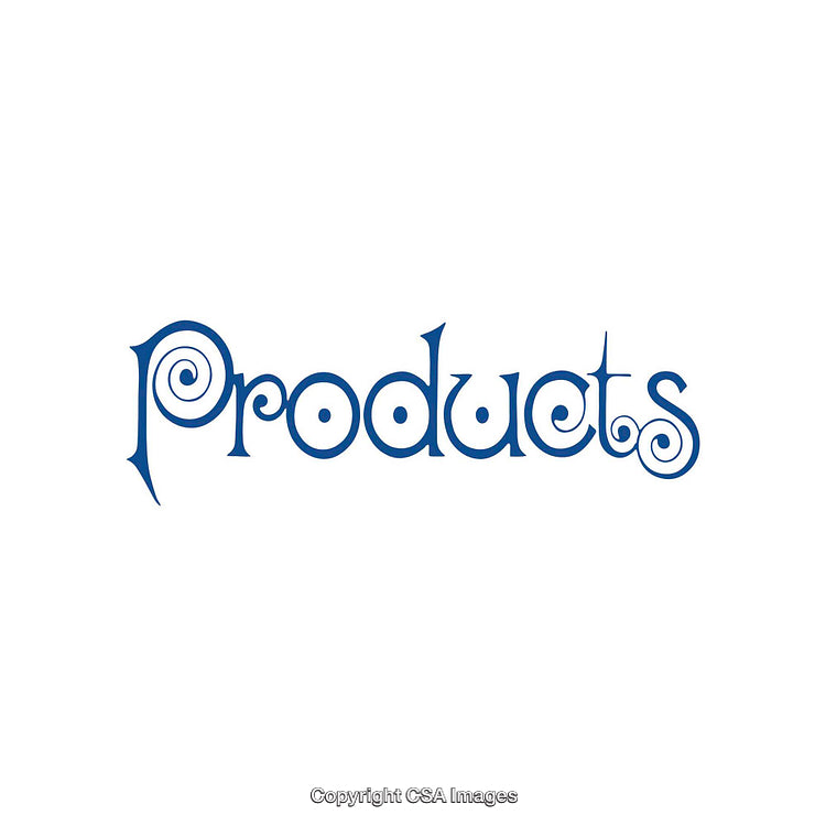 Creative Typography Display Featuring Product Theme in Elegant Blue Lettering