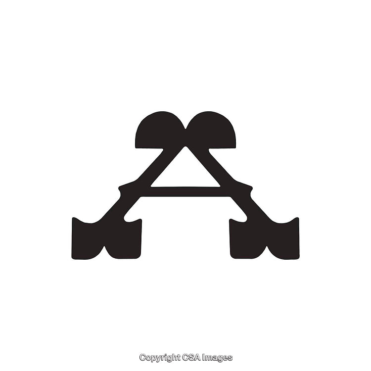 Creative Typography Representation of the Letter A in Unique Style