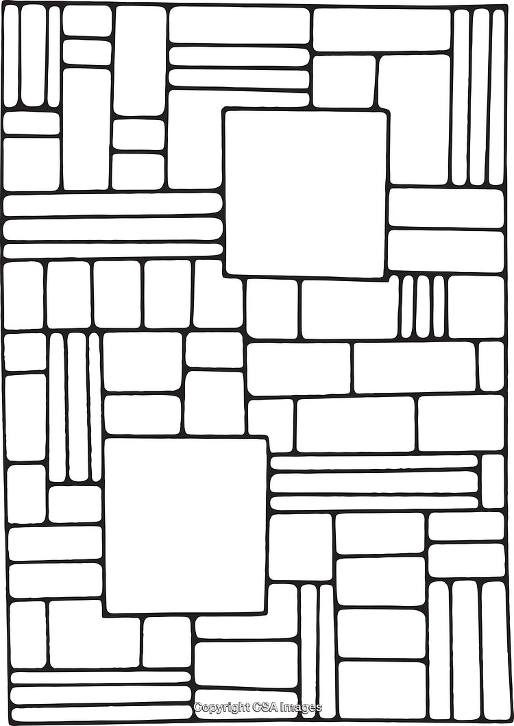 Abstract Black and White Geometric Background Design with Rectangular Patterns