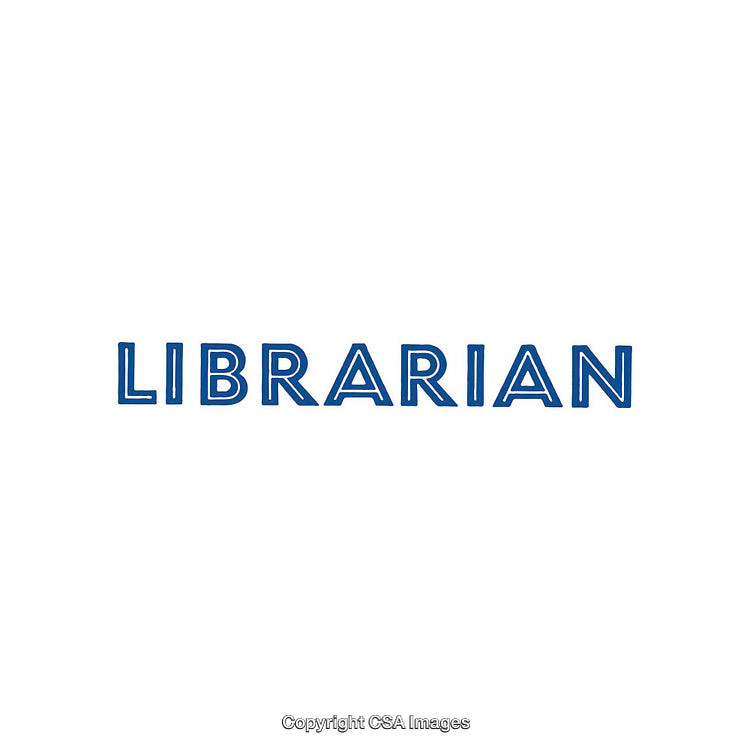 Blue Word Art Displaying 'Librarian' on a White Background