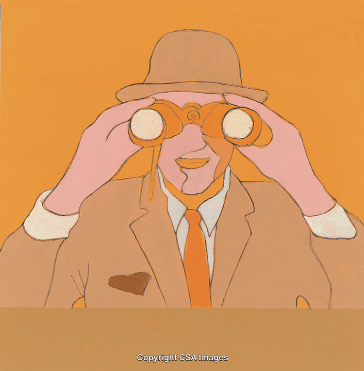 Man Looking Through Binoculars