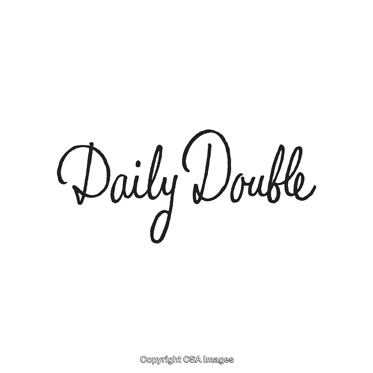 Stylish Handwritten Text 'Daily Double' on Crisp White Background