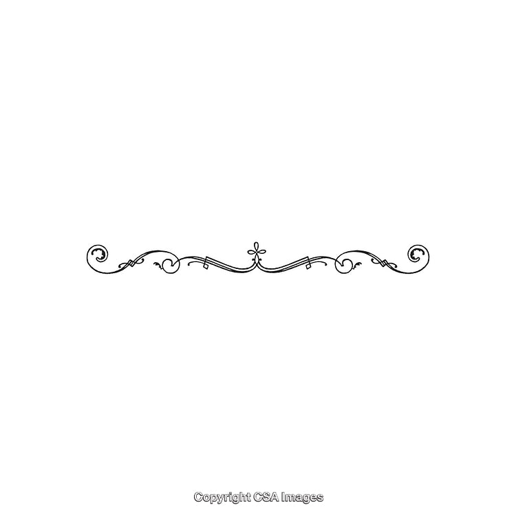 Elegant Black and White Decorative Ornament Design Element