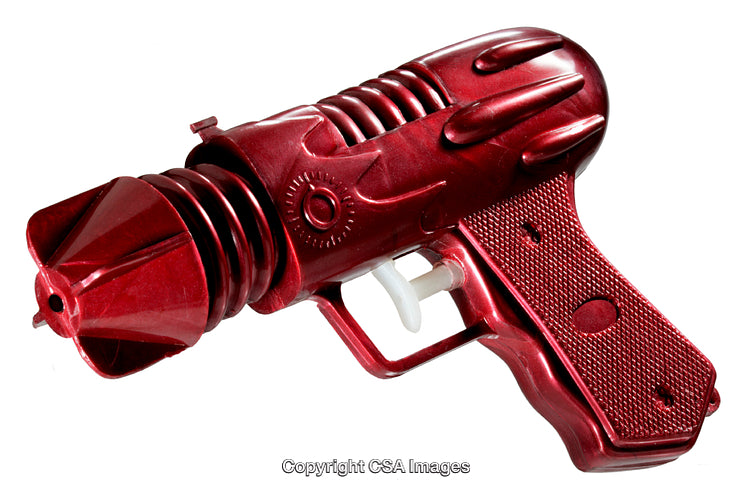 Red Vintage-Inspired Toy Ray Gun For Play and Collecting