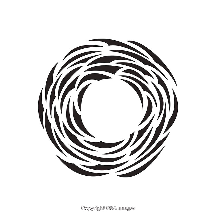 Abstract Black and White Circular Shape Design Element Pattern