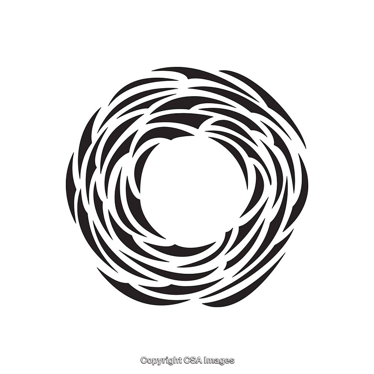 Abstract Black and White Circular Shape Design Element Pattern