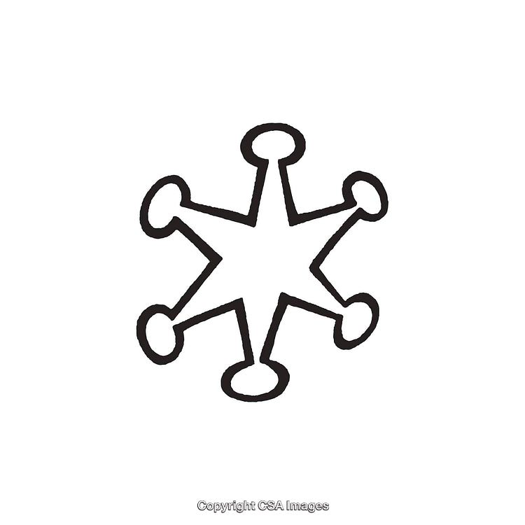 Black and White Stylized Star Shape Illustration with Unique Design
