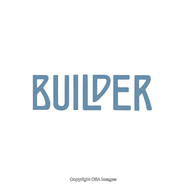 Creative Typography Display Featuring the Word 'Builder' in Stylish Design