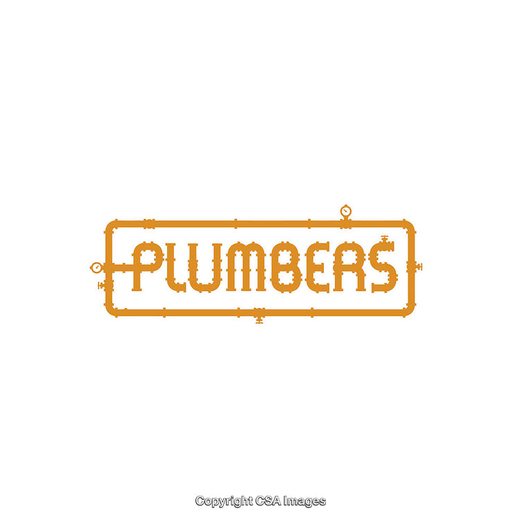 Creative Plumbing-Themed Typography Design Using Pipe Motifs