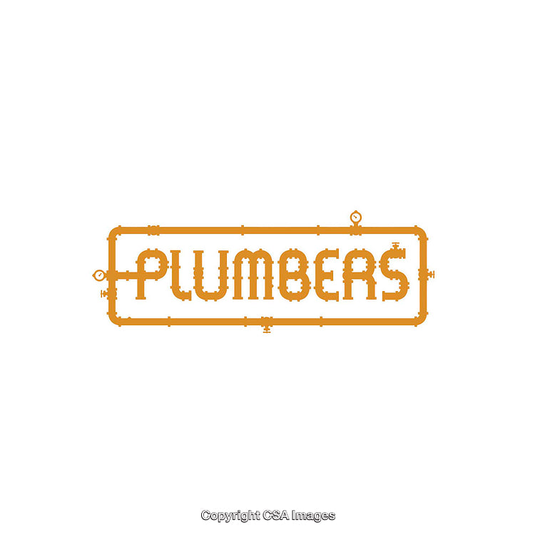 Creative Plumbing-Themed Typography Design Using Pipe Motifs