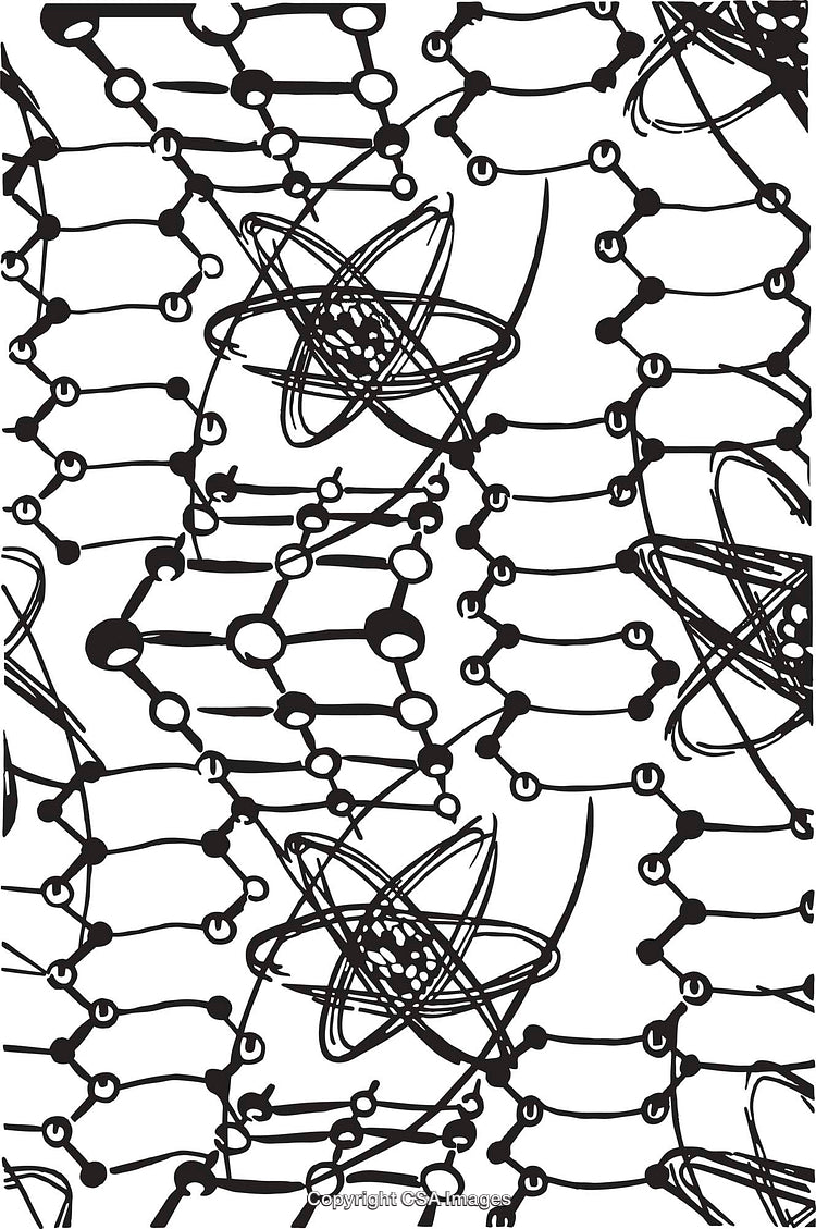 Monochrome Atomic Structure Pattern Background With Abstract Connections and Molecule Design