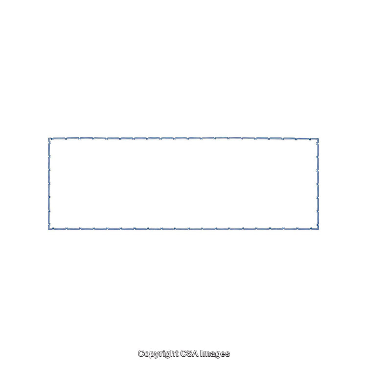 Minimalistic Rectangular Blue Border on a White Background