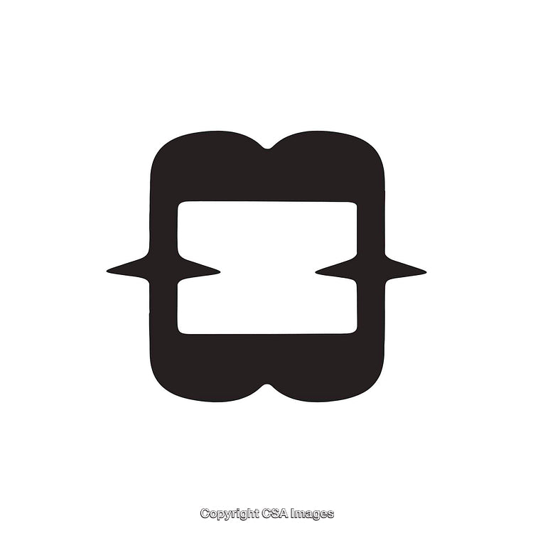 Minimalist Black Letter O Design with Sharp Edges and Symmetrical Layout