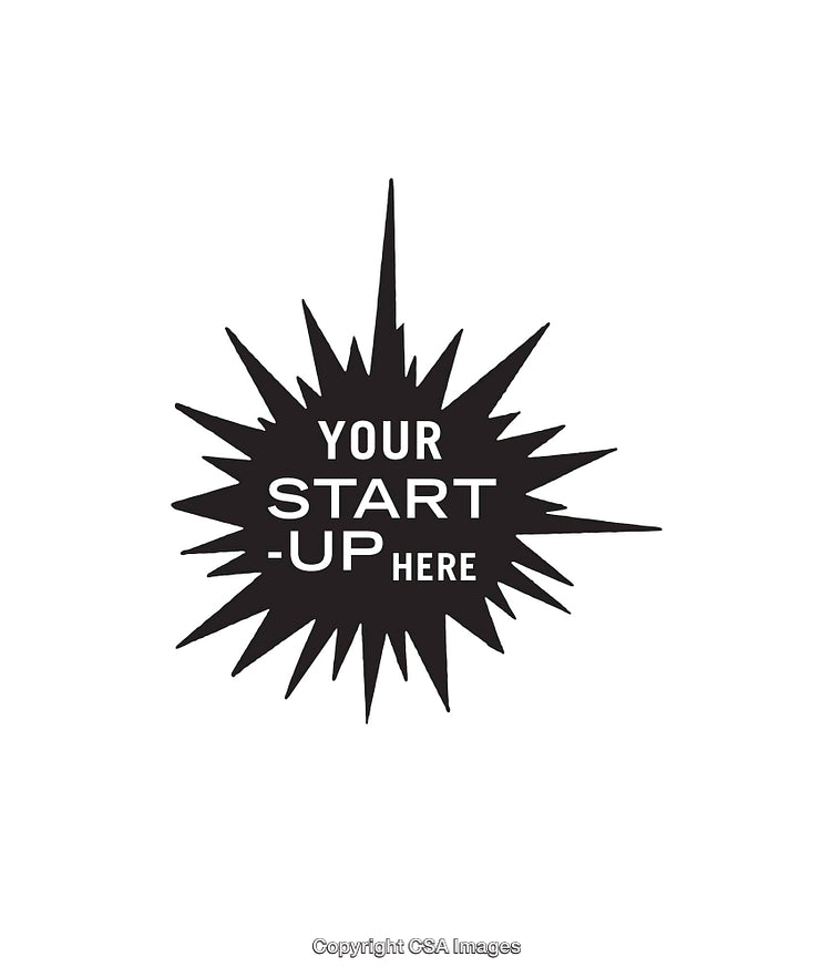 Creative Black And White Illustration Highlighting Start-Up Opportunities
