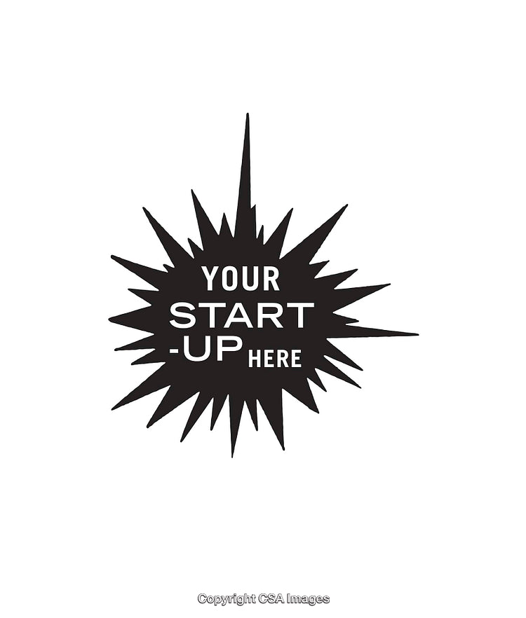 Creative Black And White Illustration Highlighting Start-Up Opportunities