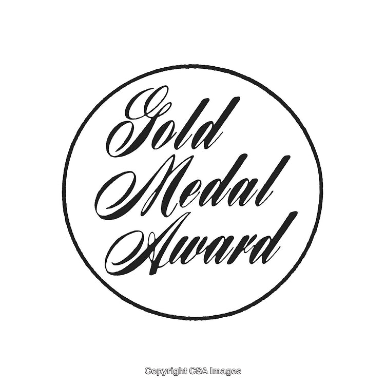 Elegant Black and White Gold Medal Award Certificate Seal Design